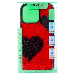iPhone 14 Plus Pro Max, iPhone 13/12 Pro Max Hearts  Rhinestone Bling Pho…
